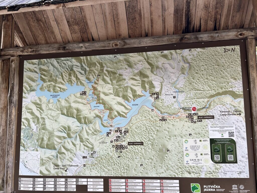 plitvice lakes map